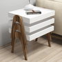 Hanah Home Juego de Mesas Nido, Nogal y Blanco